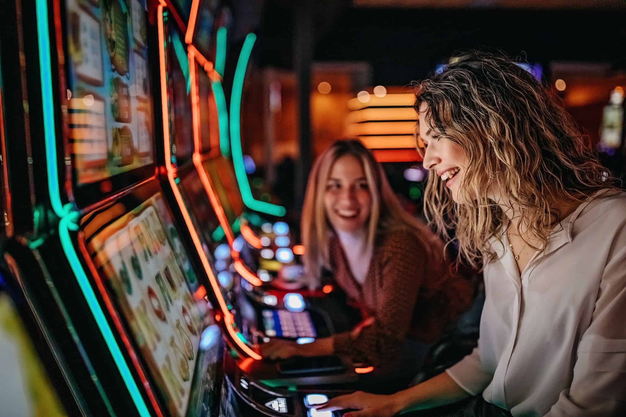 Two women at a casino